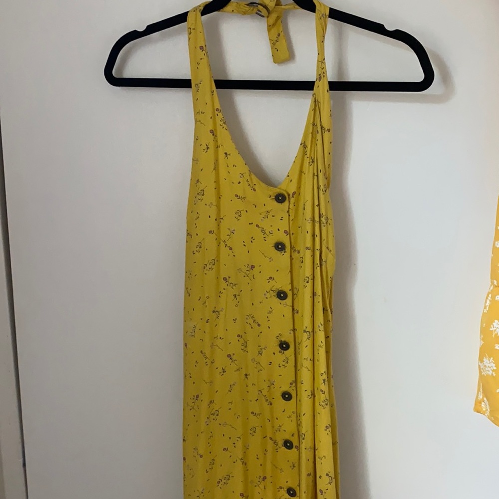 RVCA Yellow Halter Dress
